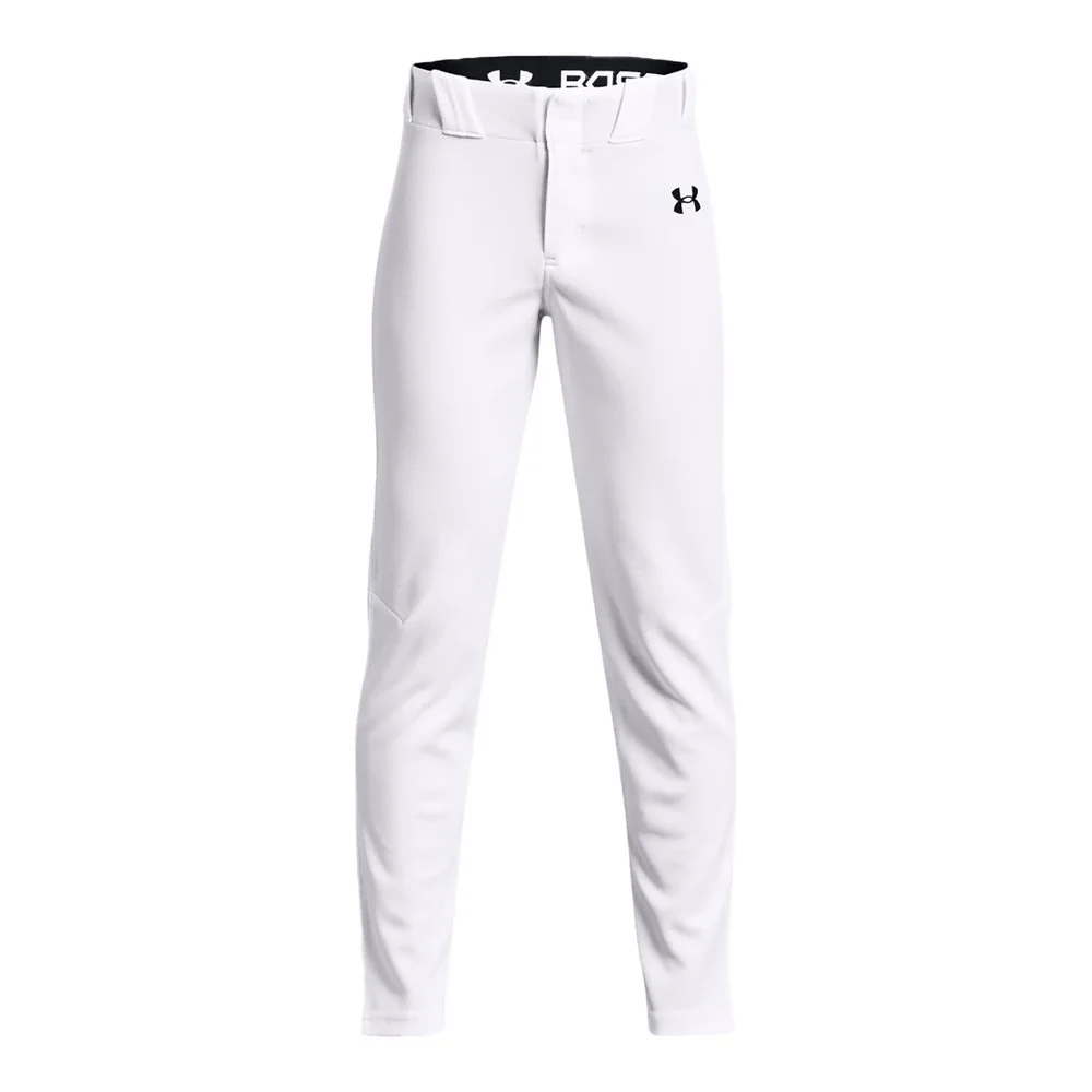 Under Armour Youth Large Baseball Pants - Comfortable & Stylish, White, YLG/G - Picture 1 of 3
